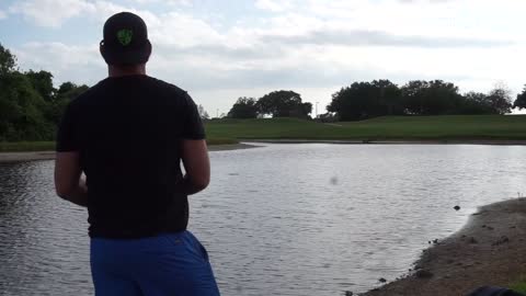 Guy fishing gets angry he loses fish