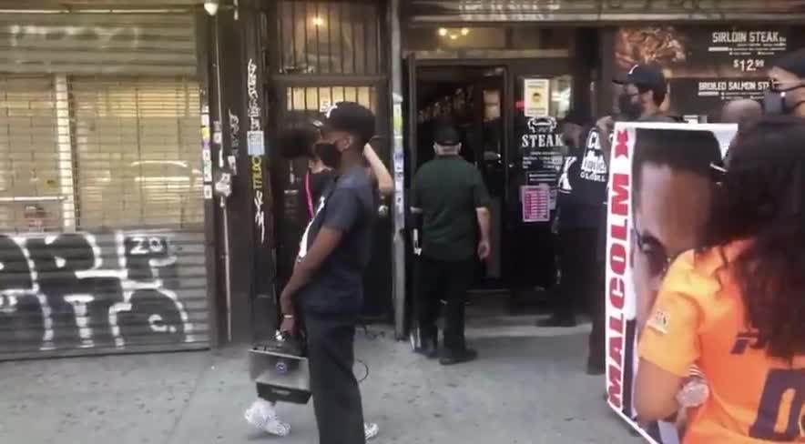 BLM Mob Forces Businesses on NYC Street to Close to Show "Respect" for Malcolm X's Birthday