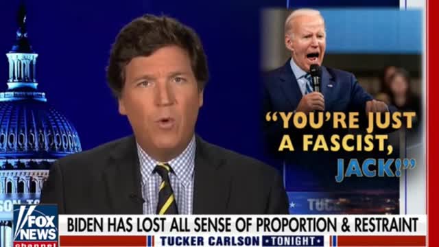 Tucker - Aug 31, 2022 - Biden ('Divider In Chief') says Trump supporters are all FASCISTS