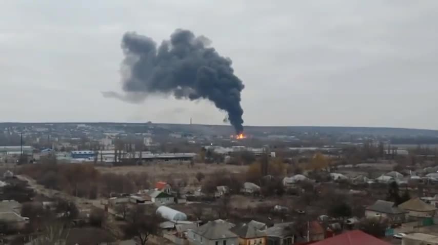 A powerful explosion thundered in Lugansk in Ukraine
