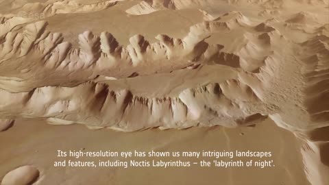 Fly over Mars' 'Noctis Labyrinthus' in this visualization from spacecraft data