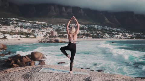 yoga on the beach