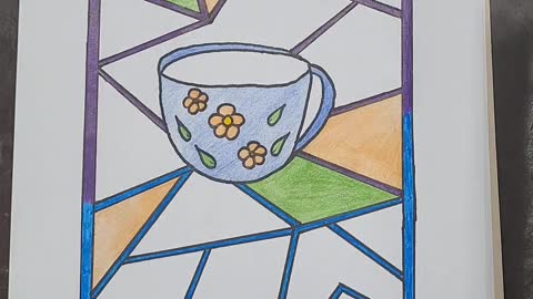 discoloring cup drawing