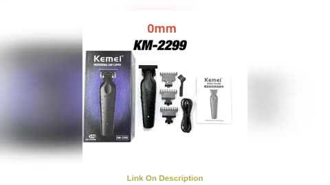 Best Seller Kemei 2299 Barber Cordless Hair Trimmer 0mm Zer