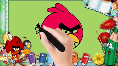 angry bird drawing