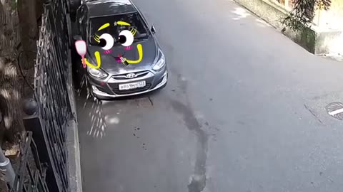 Funny car crash 😂😂😂 funny edit 😇😂