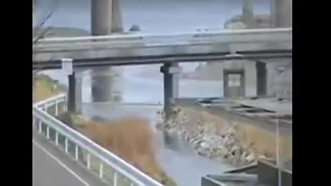Tōhoku Tsunami [full wave face] - Noda, Iwate Prefecture, Japan - 3.11.2011 (stabilized/enhanced)