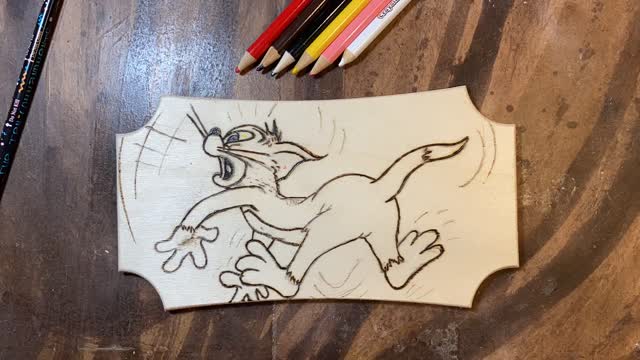 Coloring wood burning