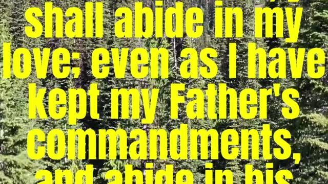 JESUS SAID...If ye keep my commandments, ye shall abide in my love