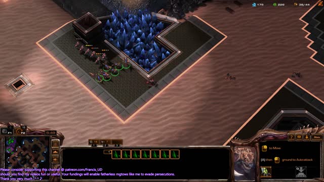 starcraft2 zerg v terran on cosmic sapphire again, easily won, perhaps truly noob?