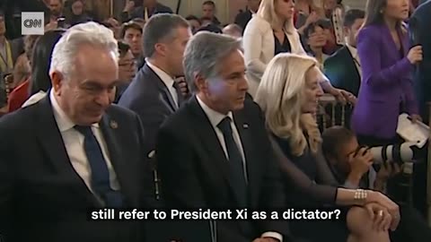 Watch Blinken's face when Joe Biden calls China's Xi a "dictator" at summit
