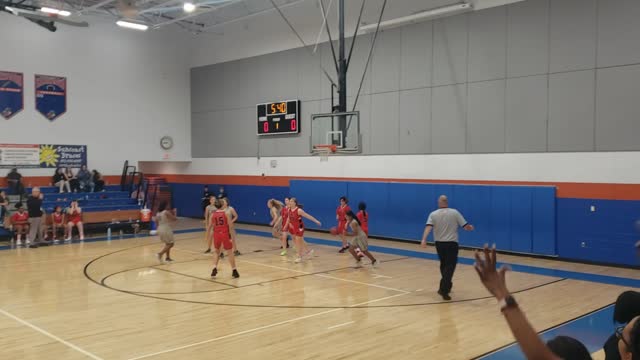 Karly Pasmore Makes Layup - Varsity Basketball - Powell Middle vs. Challenger K8