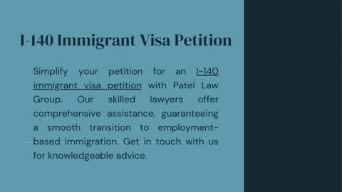 I-140 Immigrant Visa Petition
