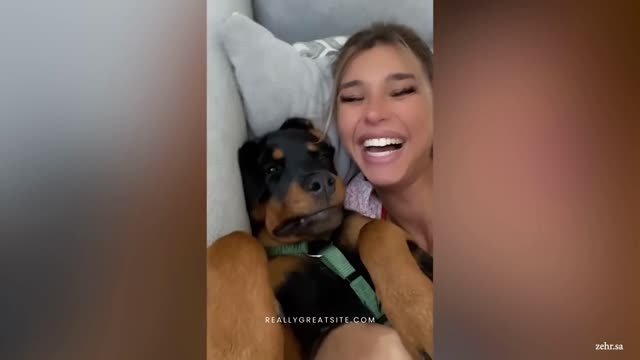 Mommy's dog copies her voice