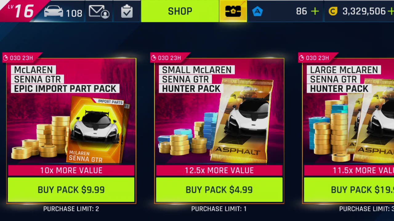 Asphalt 9: Legends - Upcoming new special event, daily event, team club rewards, bundle/store packs, limited cards