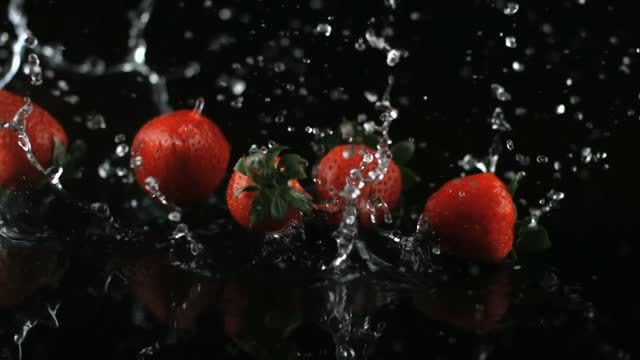 Slow Motion of Fruit Falling