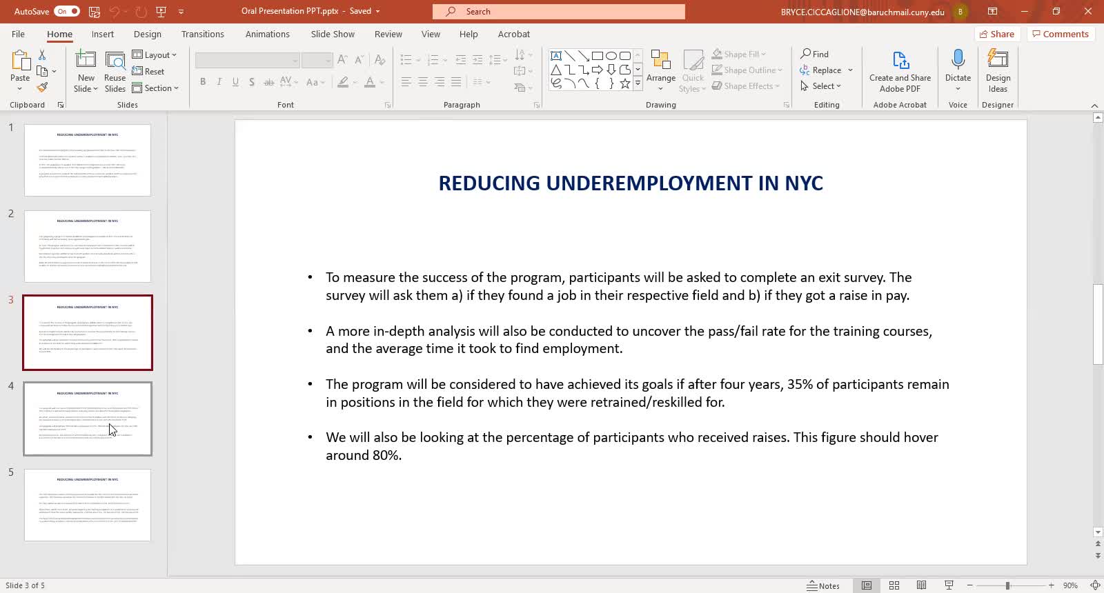 Legislative Testimony - Reducing Underemployment in NYC