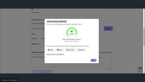 Listener Support Eligibility