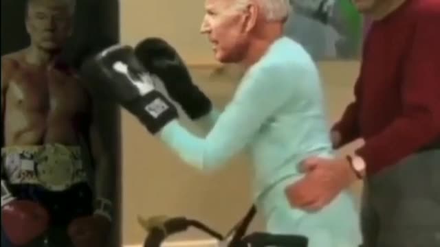 JOE BIDEN TRAINS TO FIGHT PRESIDENT TRUMP