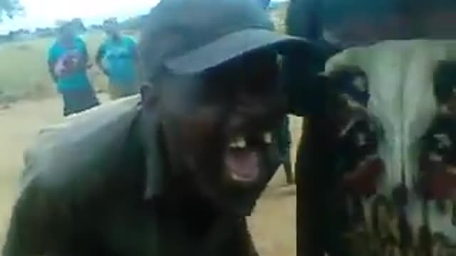 funny video:African Man laughing