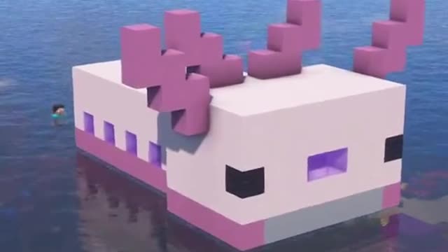 Cute axolotl house minecraft gaming