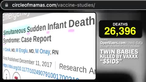 TWIN NEWBORNS VAXXED. 3 DAYS LATER BOTH ARE DEAD.