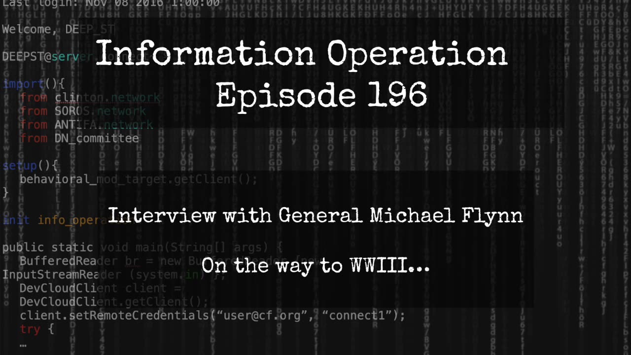 Information Operation With General Michael Flynn 11/9/23