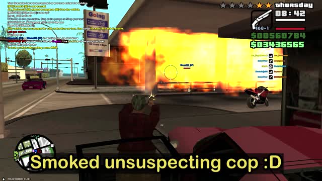 Granny Eliminates Unsuspecting Cop in GTA SAMP