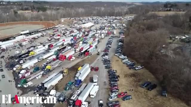 AMAZING DRONE FOOTAGE OF MASSIVE US FREEDOM CONVOY!