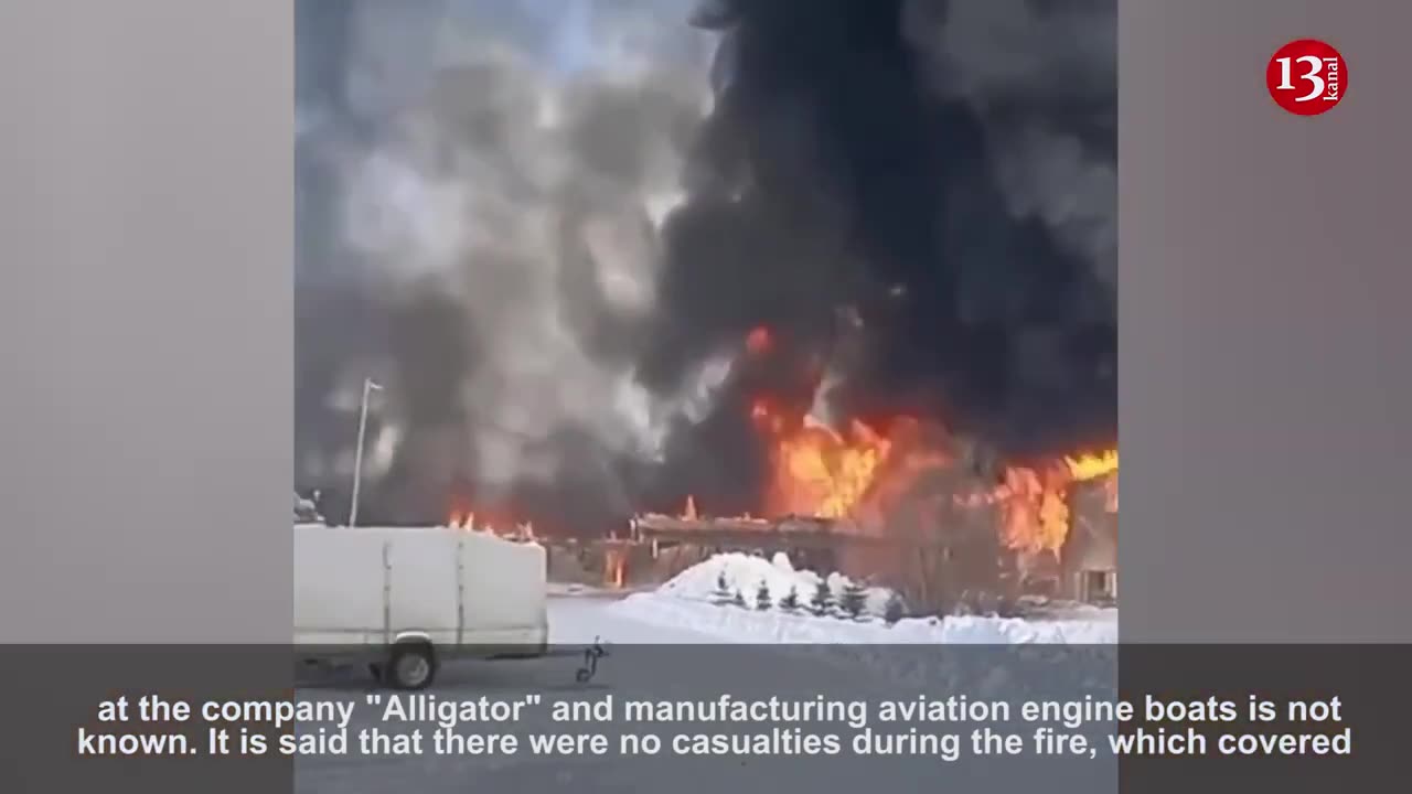 An image of a fire covering an area of more than 1700 square meters in Krasnoyarsk region of Russia