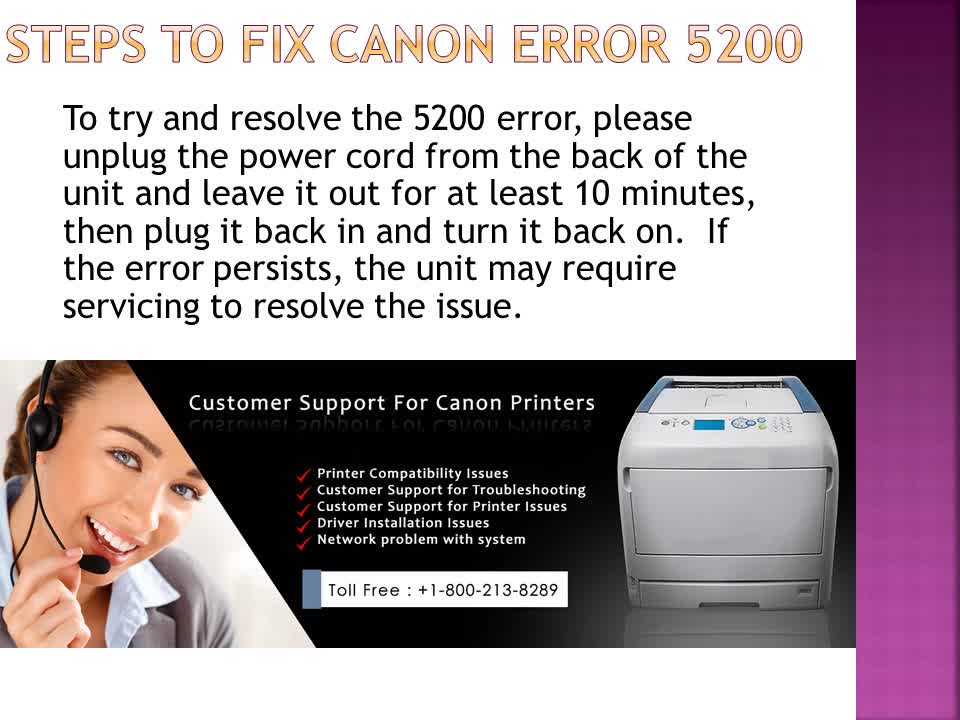 1-800-213-8289 Canon Printer Error 5200