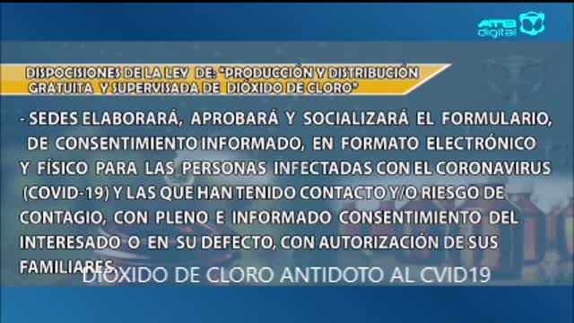 En Cochabamba Bolivia aprueban ley para distribución gratuita del Bioxido de Cloro