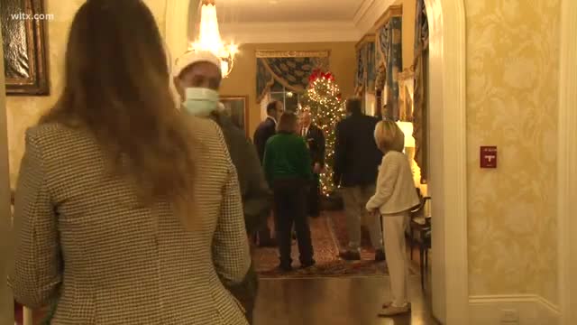 Governor's Mansion decorated for Christmas