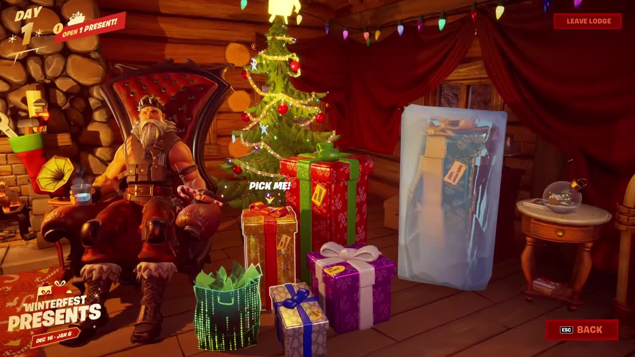 ALL PRESENTS Opened (Free Skins Emote) WINTERFEST 2021 FORTNITE(720P_HD).mp4