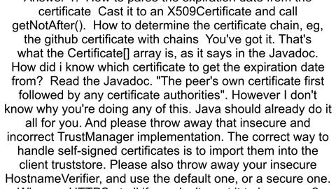 how to check SSL certificate expiration date programmatically in Java