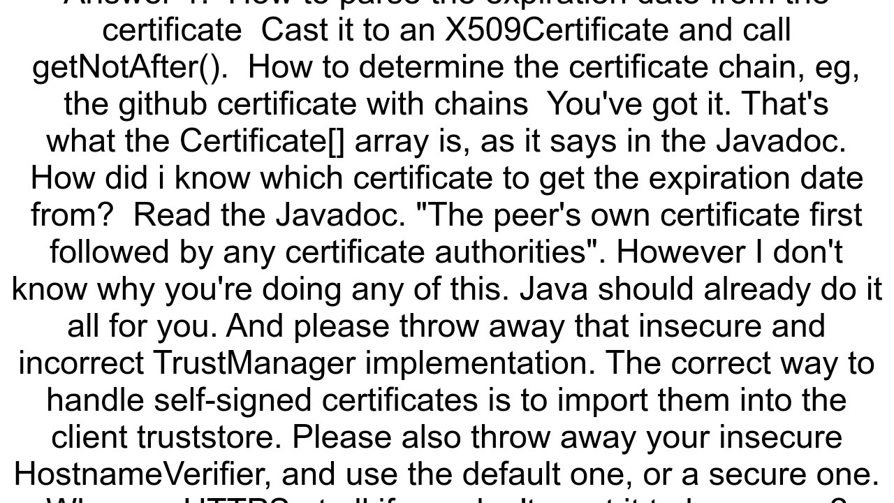 how to check SSL certificate expiration date programmatically in Java