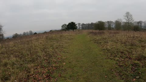 Speed lapse from a woodland to Danebury hill..GoPro