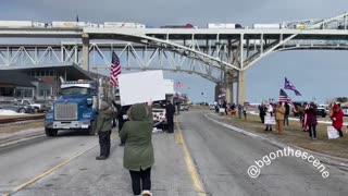 CA BACKUP REQUESTED? UNITED STATES! A CONVOY! Blue Water Bridge in Port Huron, Michigan!