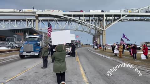 CA BACKUP REQUESTED? UNITED STATES! A CONVOY! Blue Water Bridge in Port Huron, Michigan!