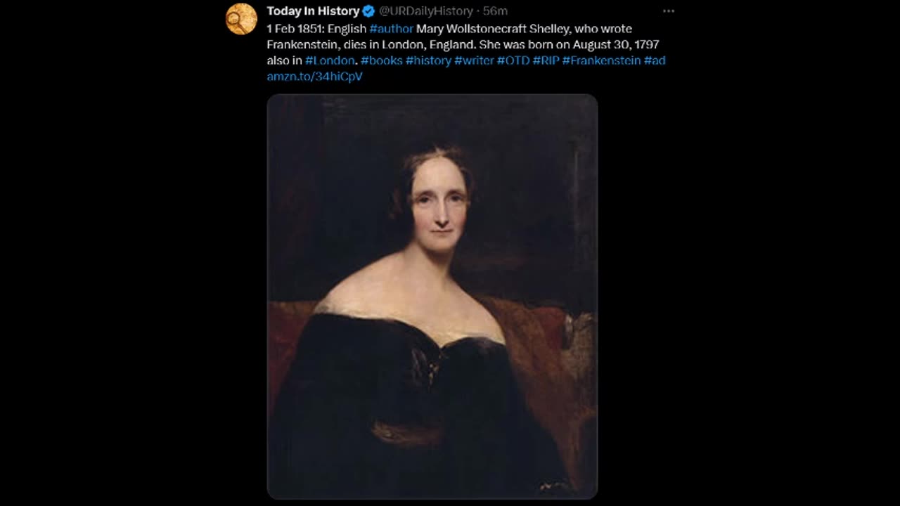 Today In History - Mary Shelly