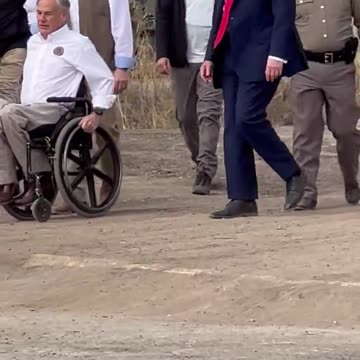 President Trump and Greg Abbott enjoying a chat.