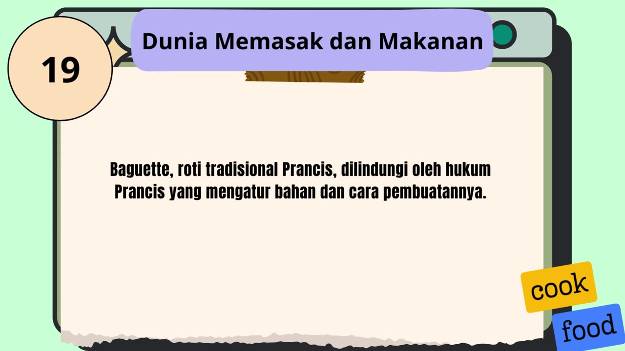 Fakta unik dan menarik dunia makanan dan masakan part 5