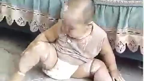 Fanny beautiful so cute baby short video.