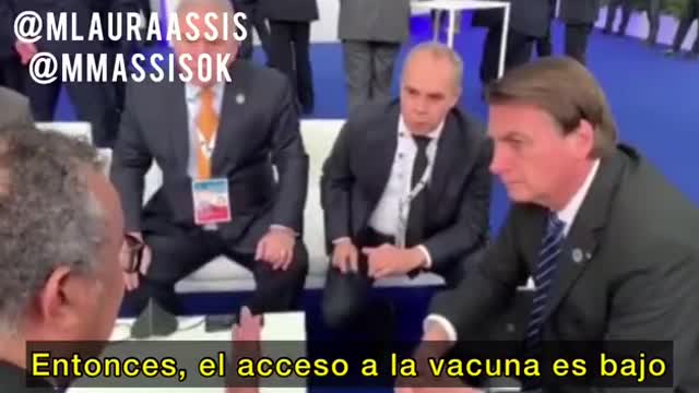 Bolsonaro y el director general de la OMS Dr. Tedros Adhanom Ghebreyesus