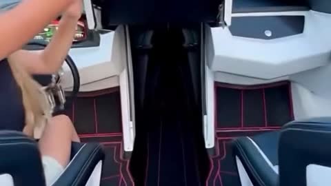 Take a look at the yacht's luxurious interior