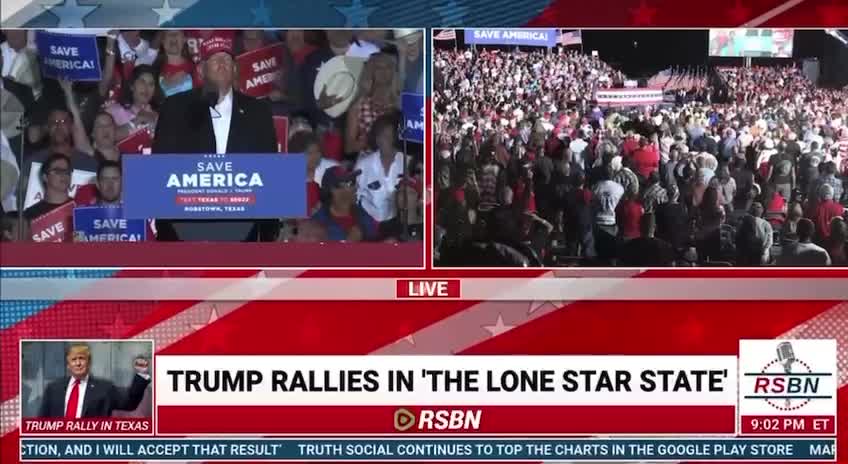 10.22.22 | 9pm EST | Texas Rally Crowd Sing the National Anthem 🇺🇸