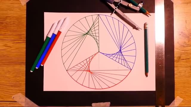 How To Draw Equilateral Triangle Creating A Circle With Parabolic Lines