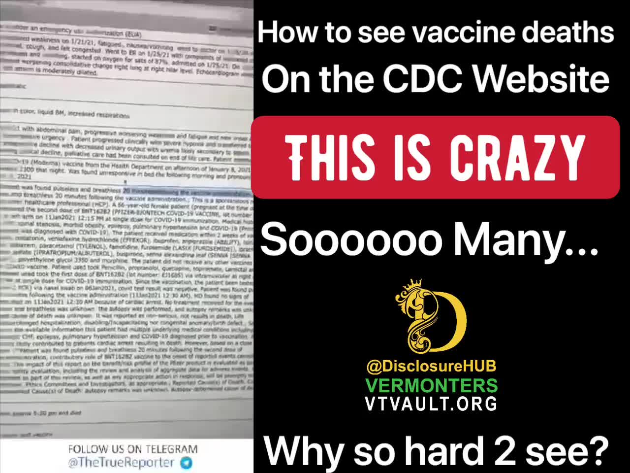 How to access vaccine deaths on CDC website