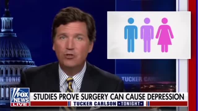 Tucker Carlson on transgenderism --- with credit to CBS' Leslie Stahl