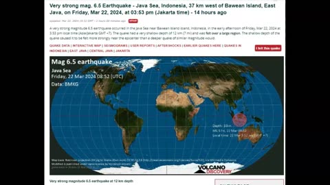 ***Very Strong 6.5 Earthquake Strikes March 22nd 2024!***